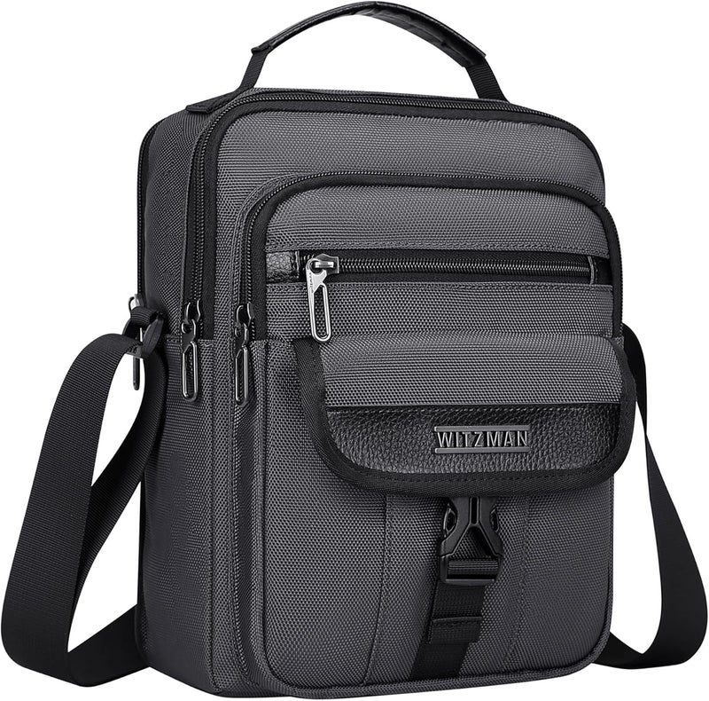 WITZMAN Crossbody Bags for Men Travel Shoulder Bag Lightweight Man Purse Small Casual Messenger Bag for Work Traveling - Image 1